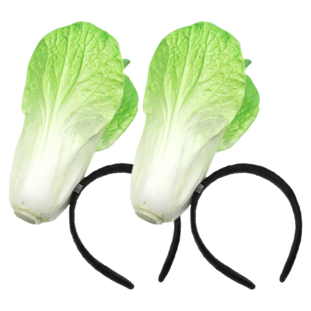 2 Pcs Headbands Funny Novelty Headdress Elastic Halloween Costume Headwear Light Green Makeup