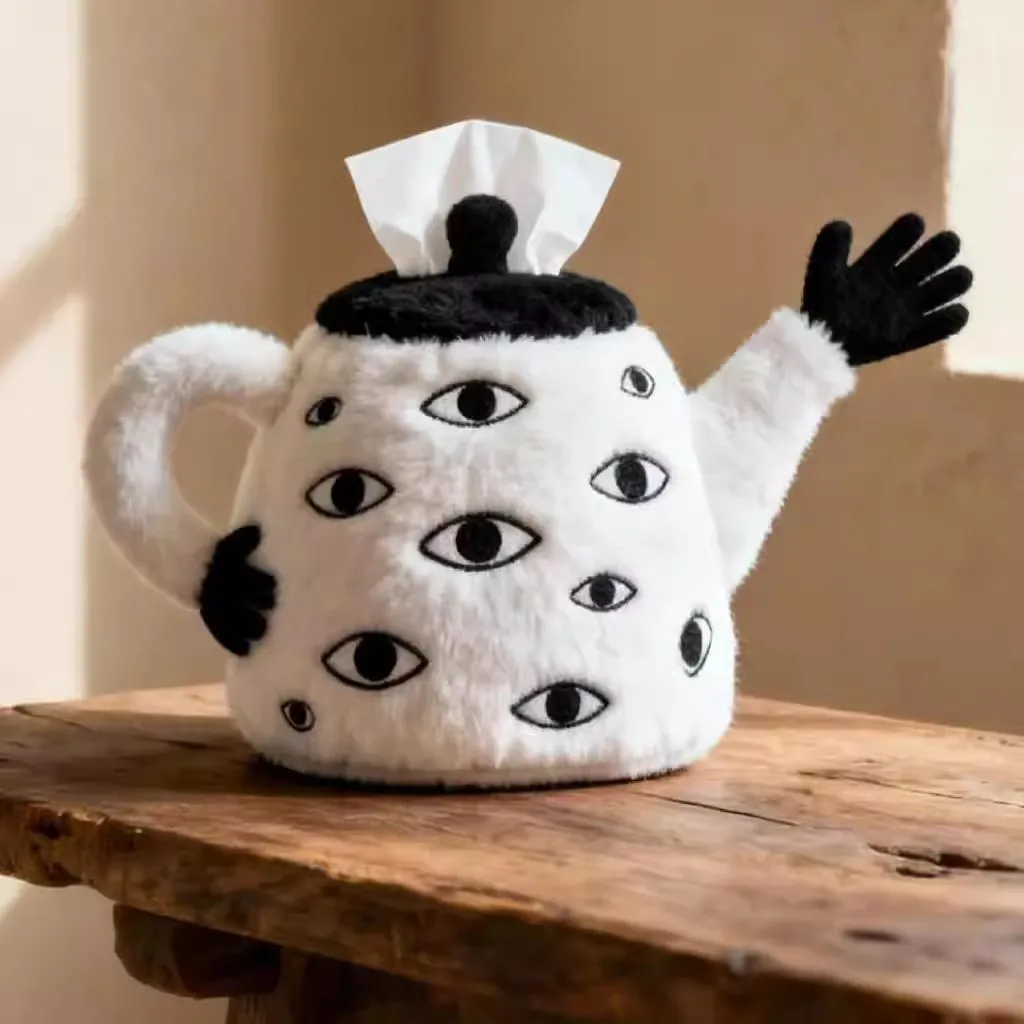 

Креативный элитный чайник, плюшевая коробка для салфеток, гостиная, мультяшная милая бумажная коробка, украшение автомобиля, орнамент