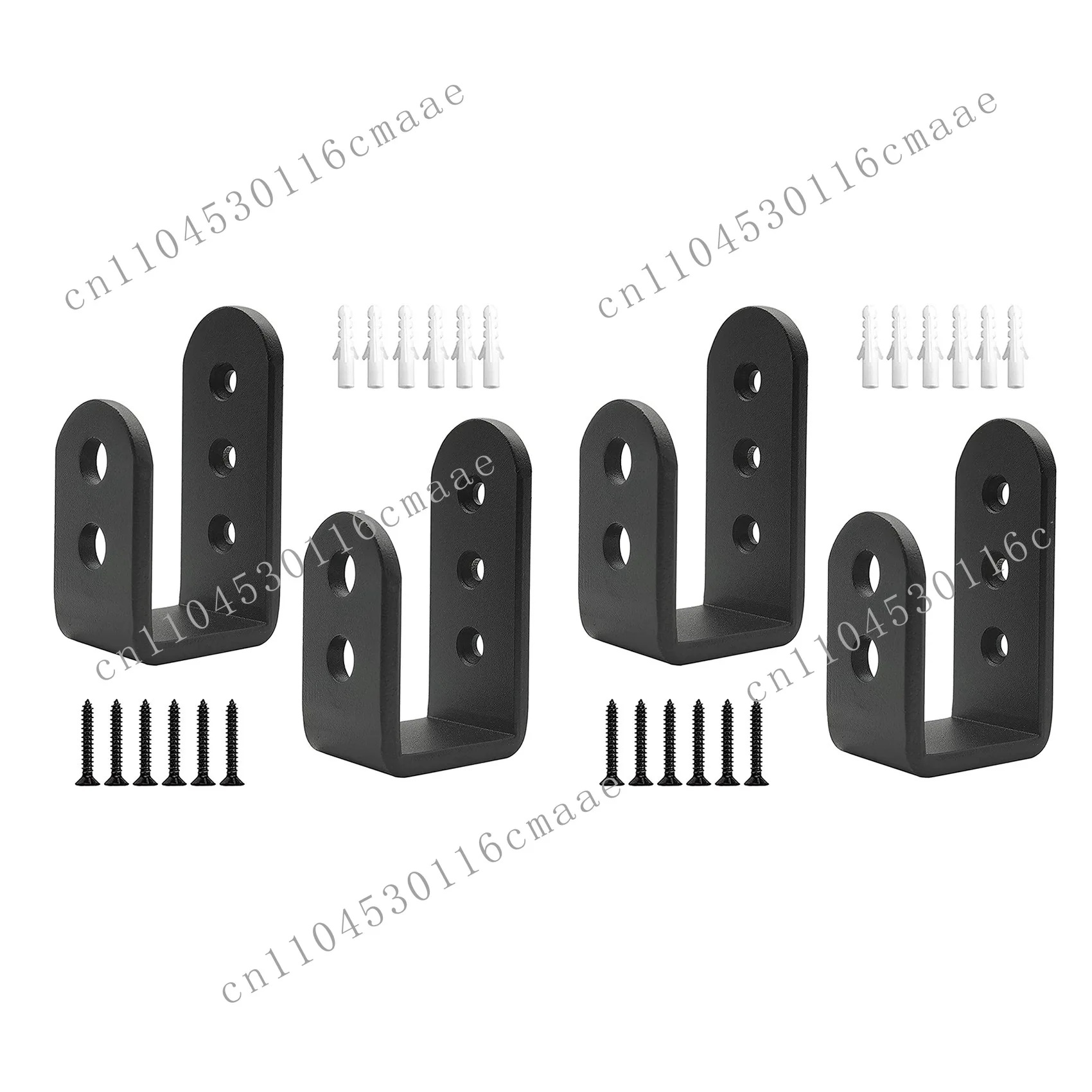 NEW AA49 4 Pack Door Barricade U  Open Bar Security  for Home,Garage  Reinforcement Fits 2X4 Boards