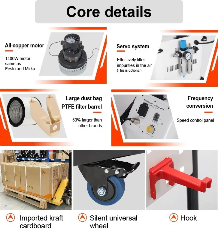 Electric Dust-free Random Orbital Sander Dry Sanding Machine with Extraction System for Car Body