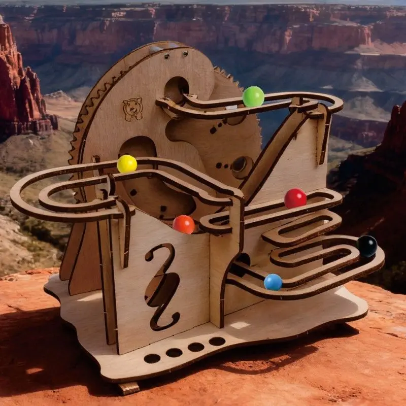 

Деревянный 3D-пазл «Драконья горка»: Сборная модель, игрушка-головоломка, трек для шариков, сделай сам