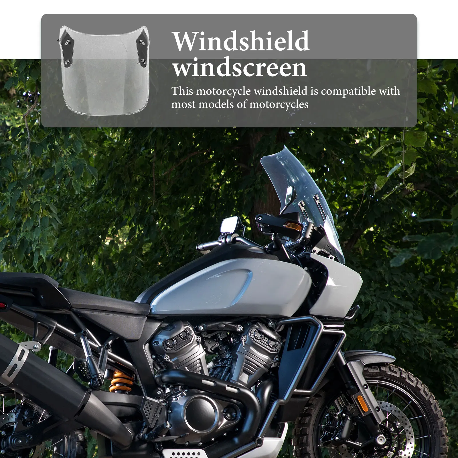 

Universal Motorcycle Extender Clear Durable Metal Most Models Reduces Wind Resistance Vintage Style for Motorcycle