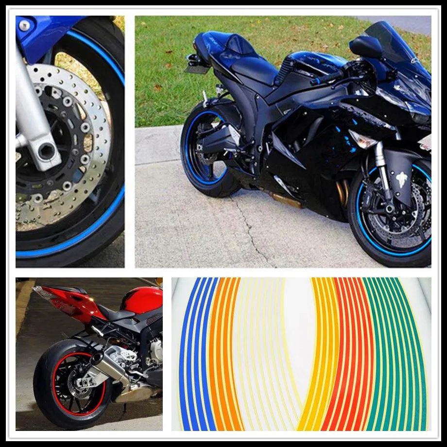 Strips Motorcycle Wheel Sticker Reflective Decals Rim Tape Bike Car Styling For Ducati S Dark Ducati HYPERMOTARD 821 SP