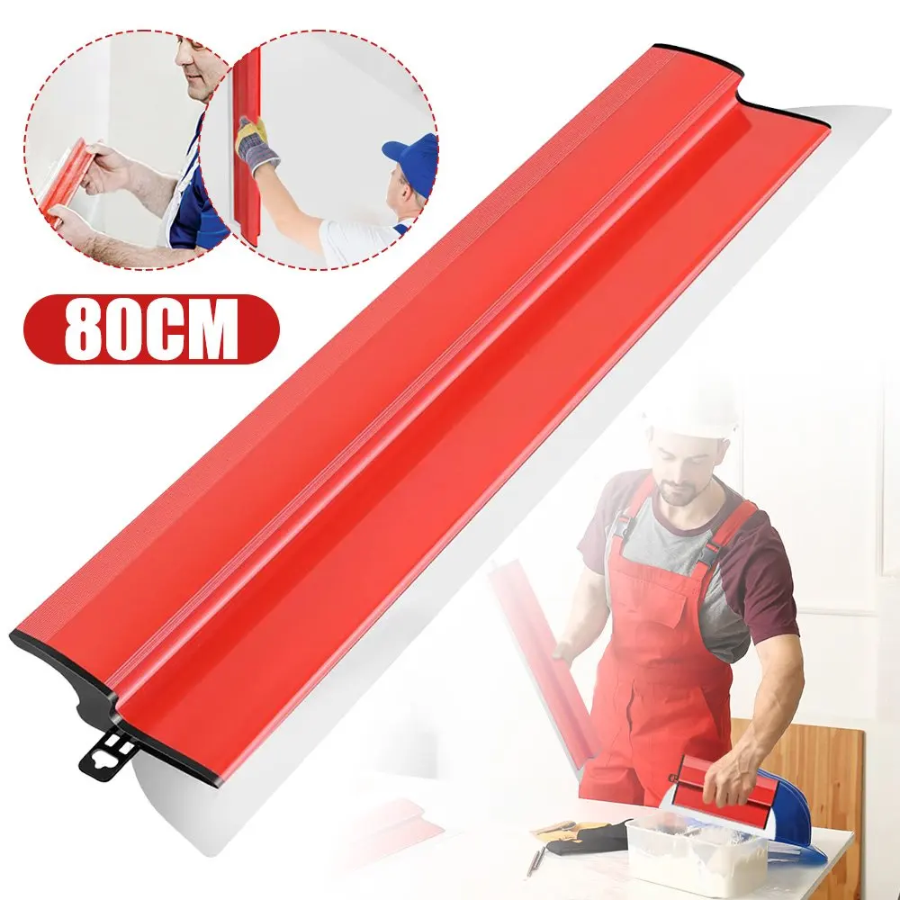 80CM Edelstahl-Spachtel für Wandverputz und Glättung, Spachtelwerkzeug, Wandglättungskelle, Heimwerker-Zubehör