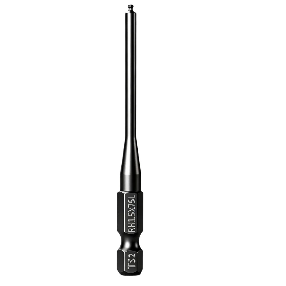 Magnetic Ball End Hex Screwdriver Bit H1.5-H10mm 75mm Long High Hardness Steel Driver For Electric Drill Mechanical Repair Tool