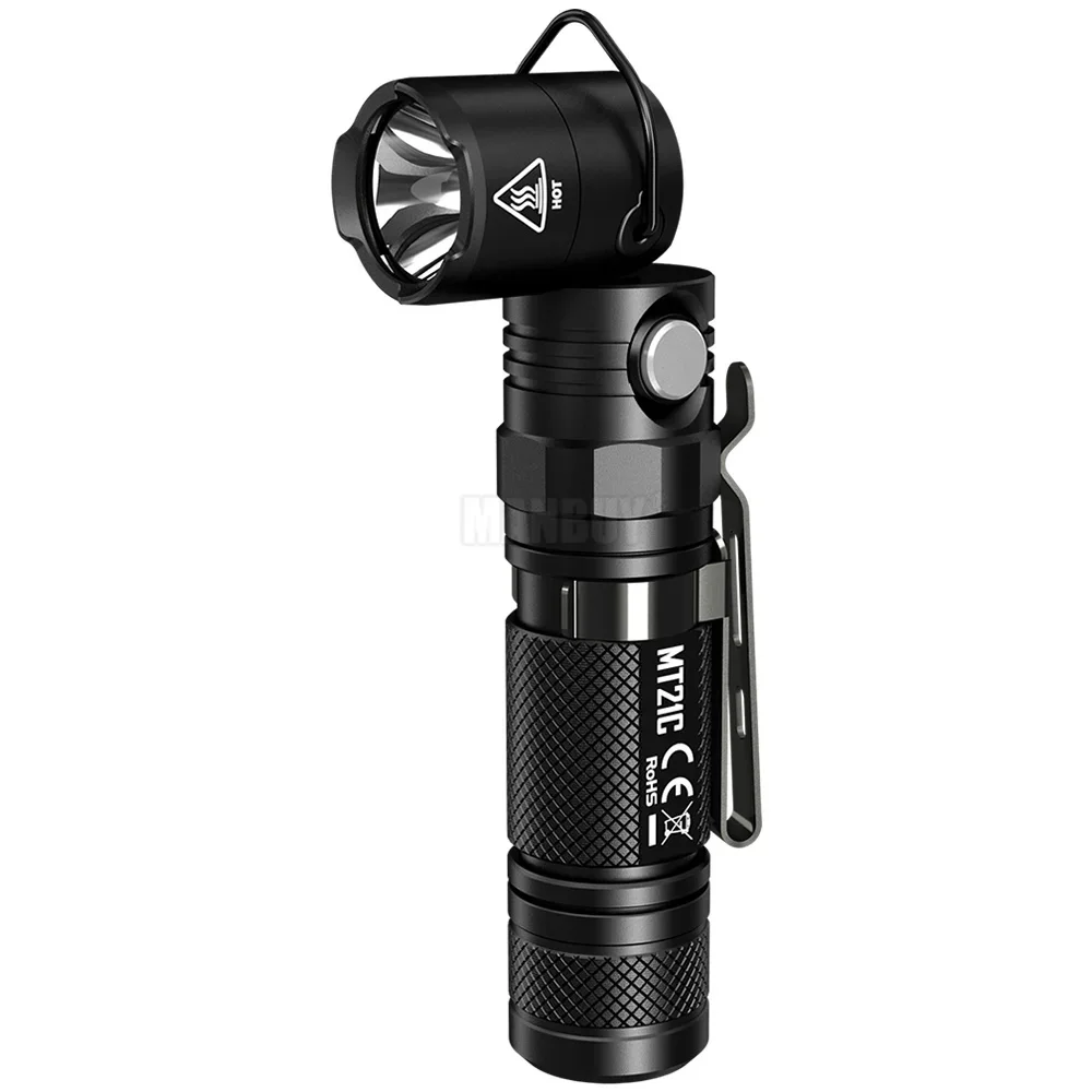 Top Sales NITECORE MT21C + 18650 Battery Multi-functional 90 Degree Adjustable LED Flashlight Outdoor Portable Diecast EDC Torch