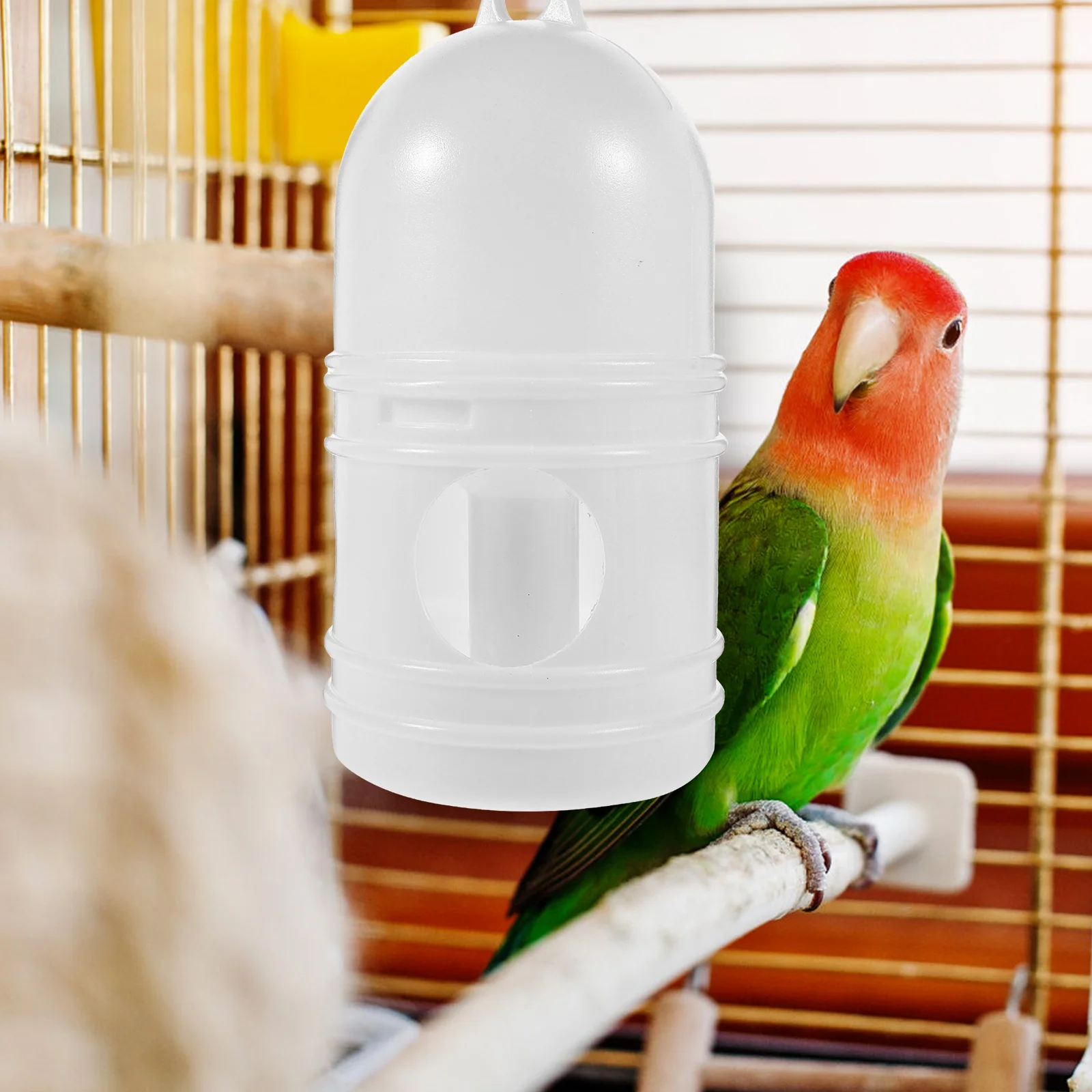 

2pcs Bird Cage Water Feeder Cup for Parakeet Pigeons Environmental Odorless Plastic Durable Clean Easy Cleaning Dispenser