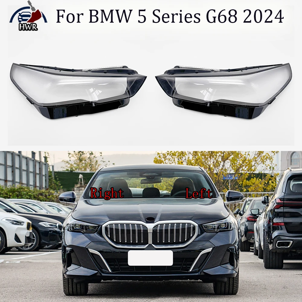 For BMW 5 Series G68 2024 Transparent Headlamp Cover Headlight Mask Lampshade Lamp Shell Plexiglass Replace Original Lens