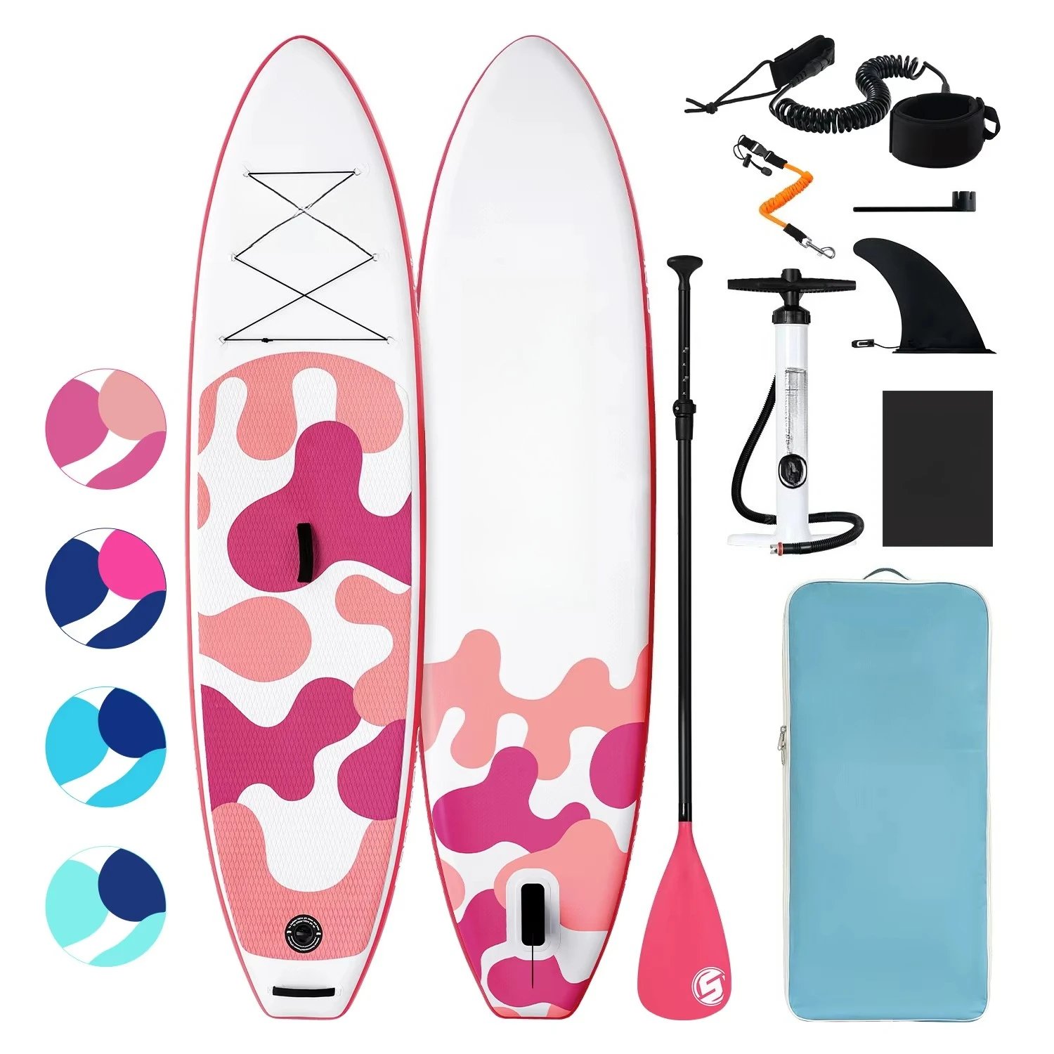 

EU Warehouse in Stock Pink sup Environment Friendly Stand up Paddle Boarding Foldable Inflatable Paddle Boards Isup for Woman