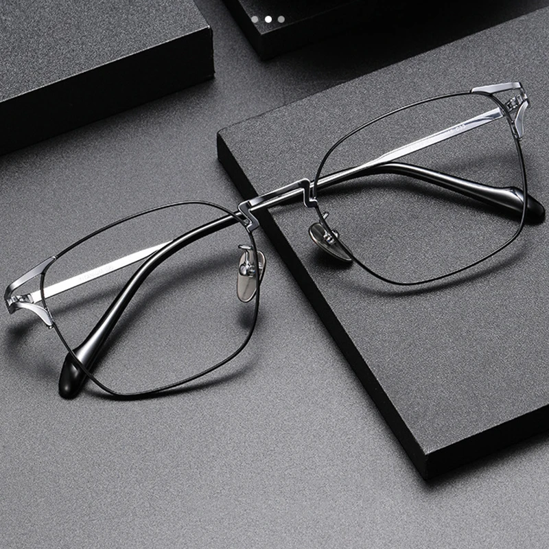 Prescription Glasses Men's Super Light Titanium Frames Myopia Glasses Anti-fatigue Optical Lenses With Recipe Eyeglass