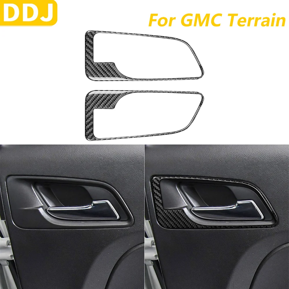 

Для GMC Terrain 2010-2017 углеродное волокно задняя внутренняя дверная ручка рамка панель отделка крышка автомобильные аксессуары наклейка для украшения интерьера