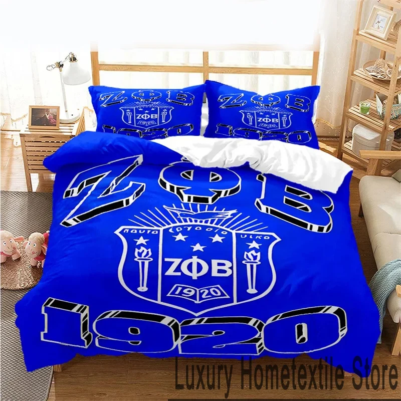 

3D Print 1920 Zeta Phi Beta society Bedding Set Double Twin King Duvet Cover Comforter Pillowcase Boys Girls Adults Bedroom