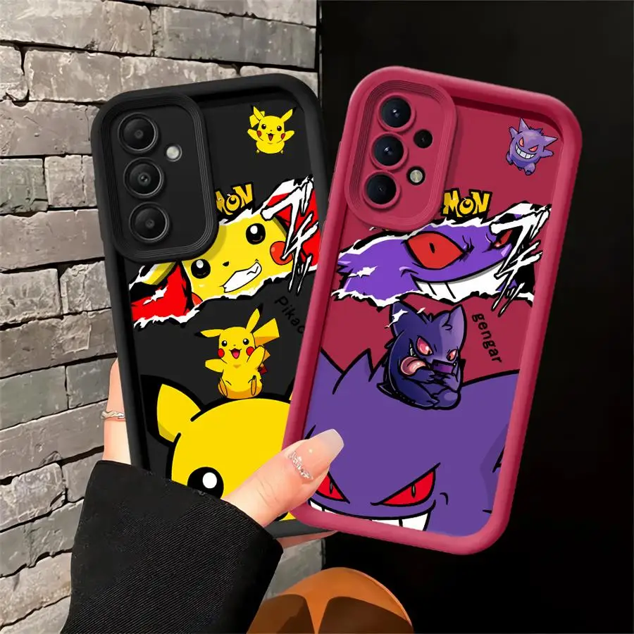 Case for Samsung Galaxy A17 A05 A20 A04 A16 A12 A07 A15 A11 A06 A13 A30 A14 A50 Phone Cover Cute Pikachus Gengar