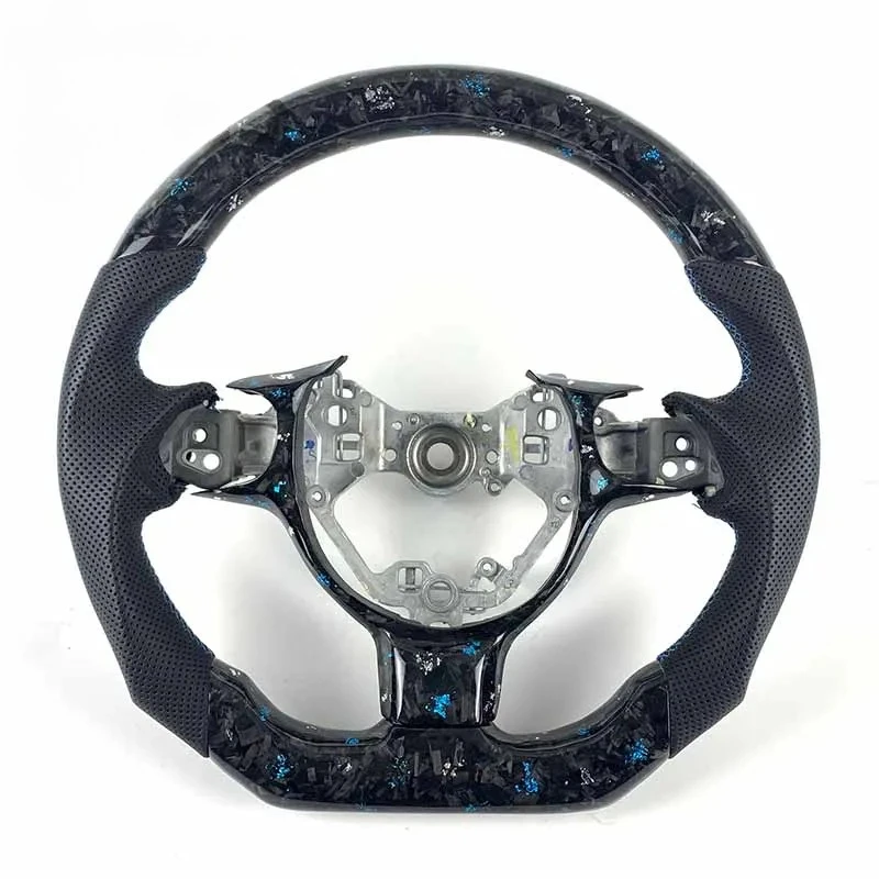 

Car Interior Blue Forged Carbon Fiber Steering Wheel for Toyota 86 Subaru BRZ Toyota GT86 Steering Wheel Without airbags