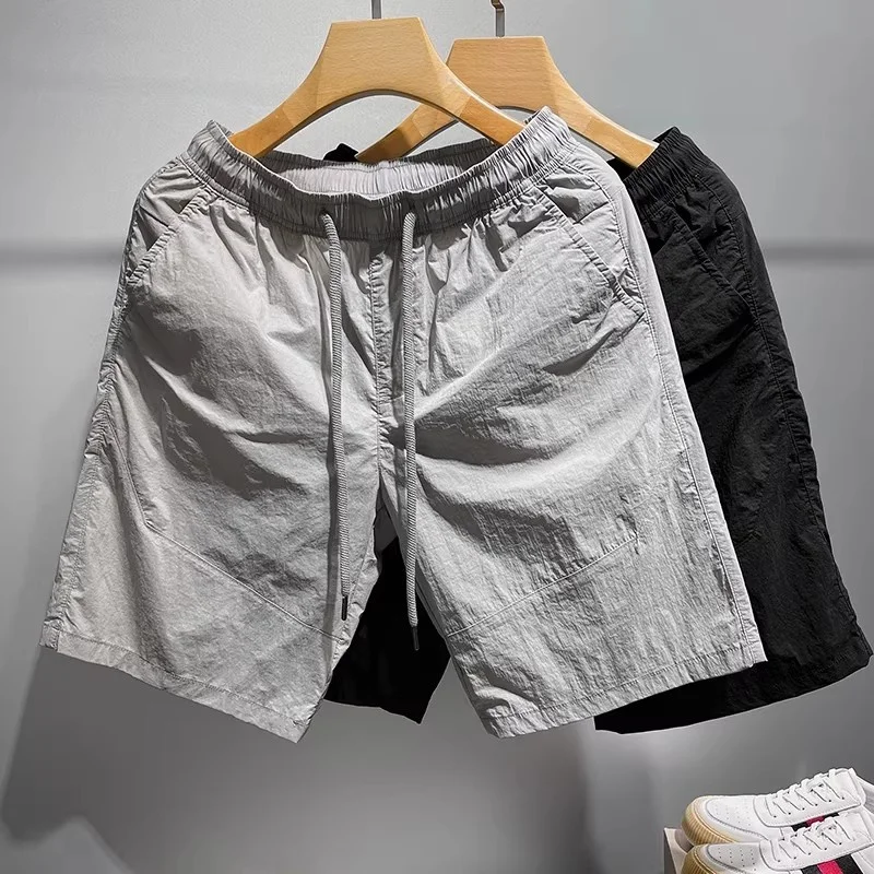 

2026 New Ice Silk Ultra-Thin Qui-Dry Work orts Men's Summer Loose Casual Outdoor Straight Leg Five-Quarter Pants