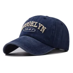 2024 wysokiej jakości Brooklyn czapka z wyszyciem dla mężczyzn w stylu Vintage czarny zielony czapki baseballowe dla kobiet Gorras Hombre