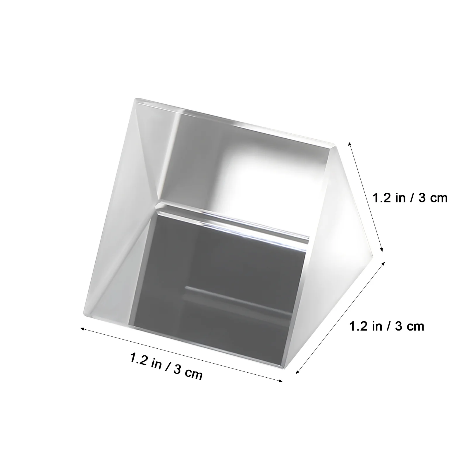 4-teiliges dreieckiges Prisma für physikalische Experimente, optisches Kristallprisma, Lichtbrechung, Analyse, Fotografie, Wissenschaft