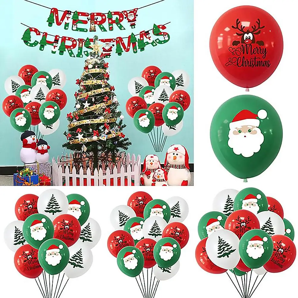 10/12/15pcs 12inch Happy New Year Merry Christmas Decoration Balls Party 2025 Year Decor Helium Air Balloons Xmas New Latex X0g9