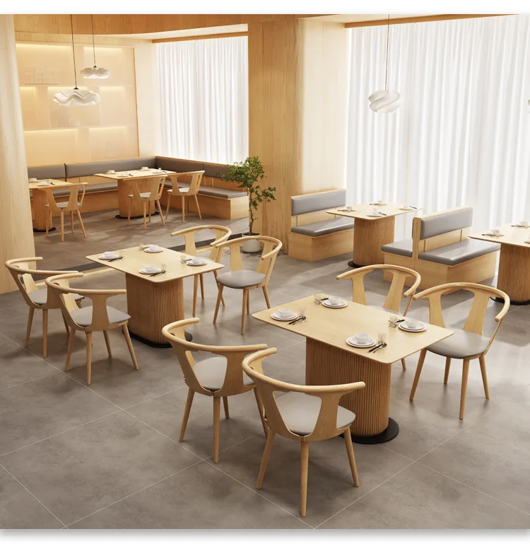 New Chinese tea restaurant, theme restaurant, table and chair combination, high-end hotel, Western restaurant, catering, restaur