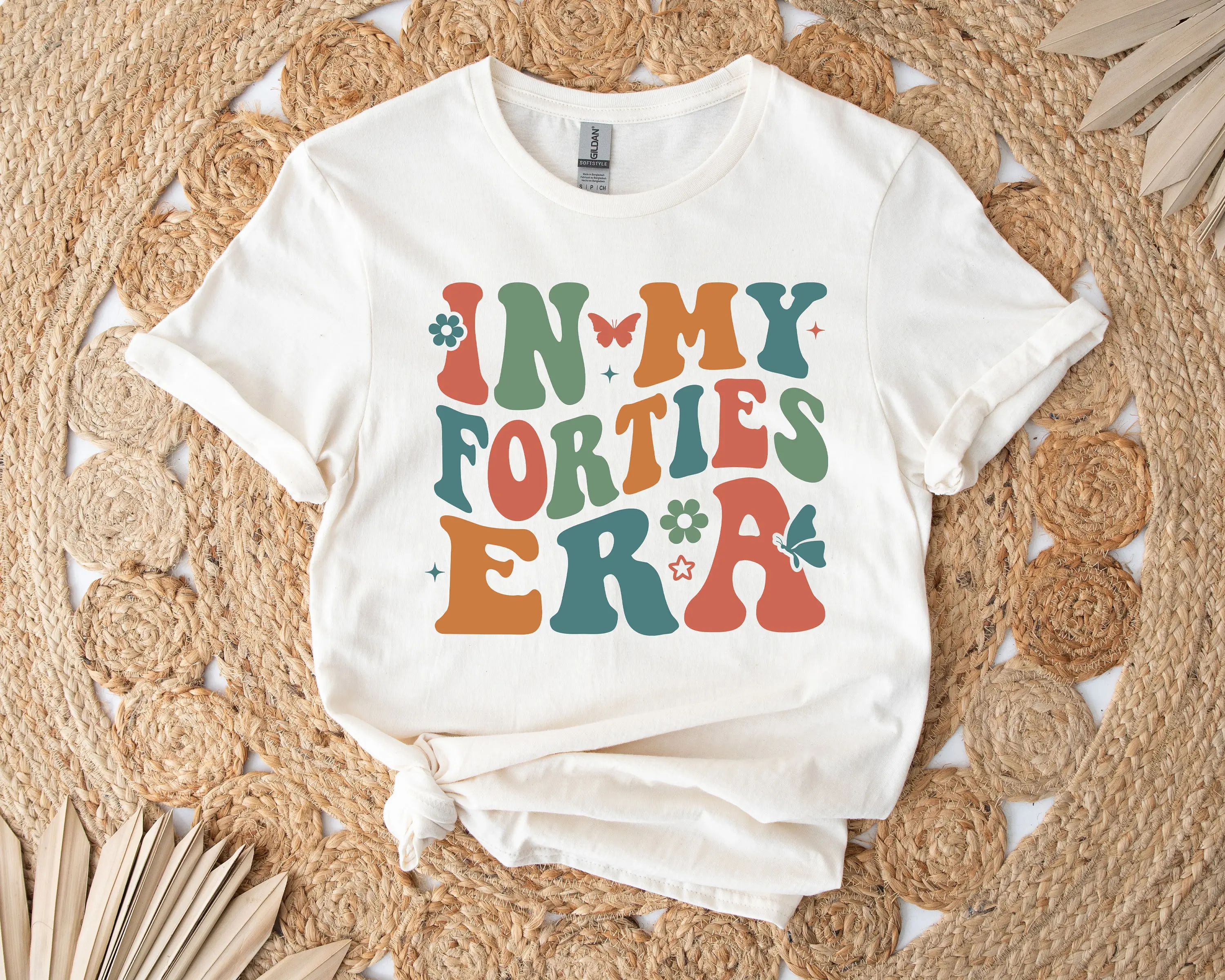 In My Forties Era T Shirt Birthday Funny Sweat 40Th Retro 40 Years