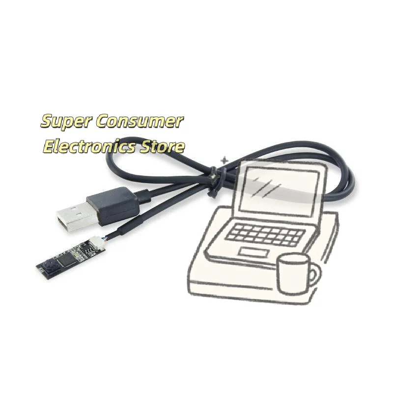 OV7675 Mini USB Camera Module Low Power Consumption 1/2Pcs 50° FOV Compatible with Win XP/7/8/10 Android for Robotics Assembly
