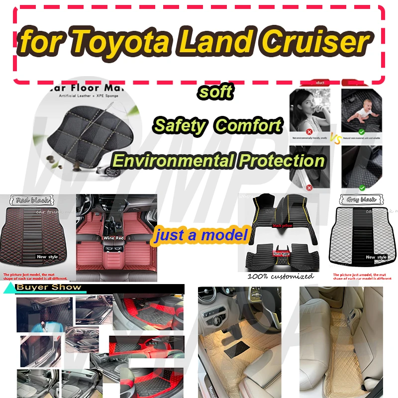 LUXURY Car Floor Mats For Toyota Land Cruiser Rando-Kurūzā LandCruiser 1999~2007 5seat Car Mats Luxury Carpets