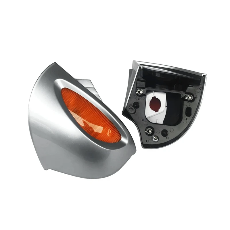 Silver Turn Signals Lights Cover Motocross Mirror For -BMW R1100 RT R1100 RTP R1150 RT