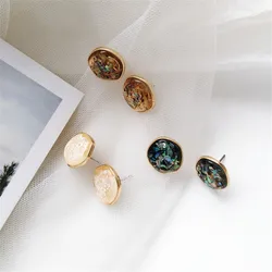 Unique contracted exaggerated earrings seven color restoring ancient ways is dazzle colour earrings delicate earrings wholesale