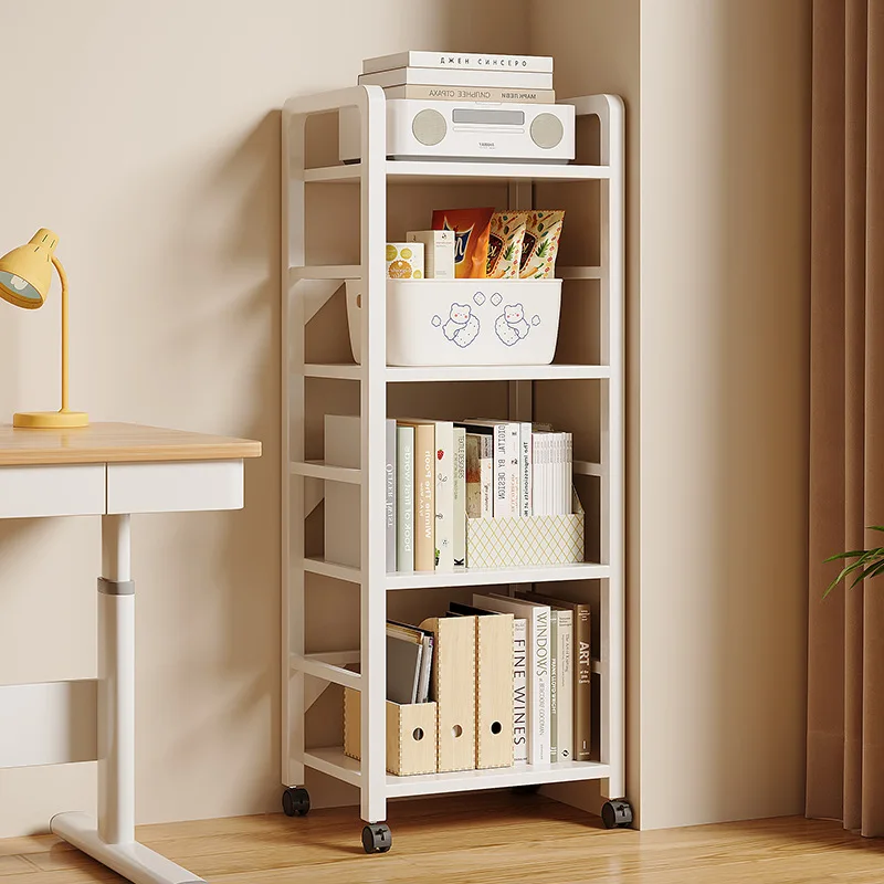 

Bookshelf Simple Floor-to-ceiling Multi-layer Storage, Storage Rack, Wrought Iron Narrow Slot, Removable Small Bookcase