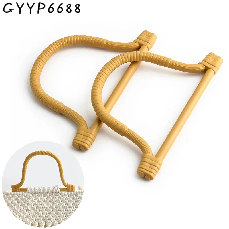 2/10/30PCS 16.7x10.5cm D Shaped Plastic Imitation Bamboo Handle For Replacement Bags Handbag Tote Purse Frame Handle Accessories