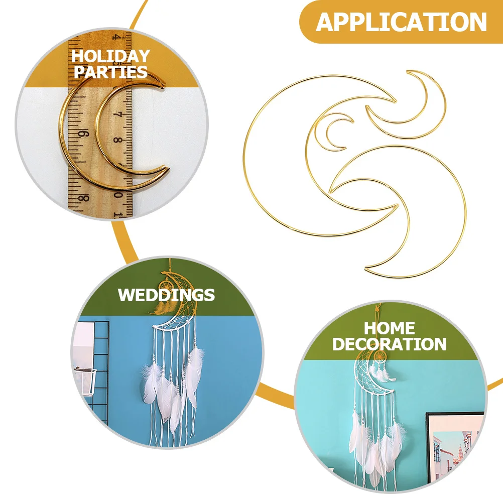 

8pcs Dream Catcher Metal Hoops Premium Iron Craft Rings Diy Frame For Wind Chimes Wedding Wreath Garden Decor