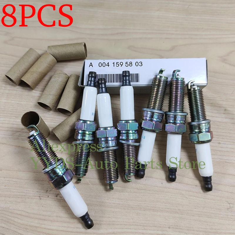 8PCS Iridium Spark Plug For Mercedes Benz W164 W251 W221 S203 S204 C209 A209 C219 CL203 X164 A0041595803