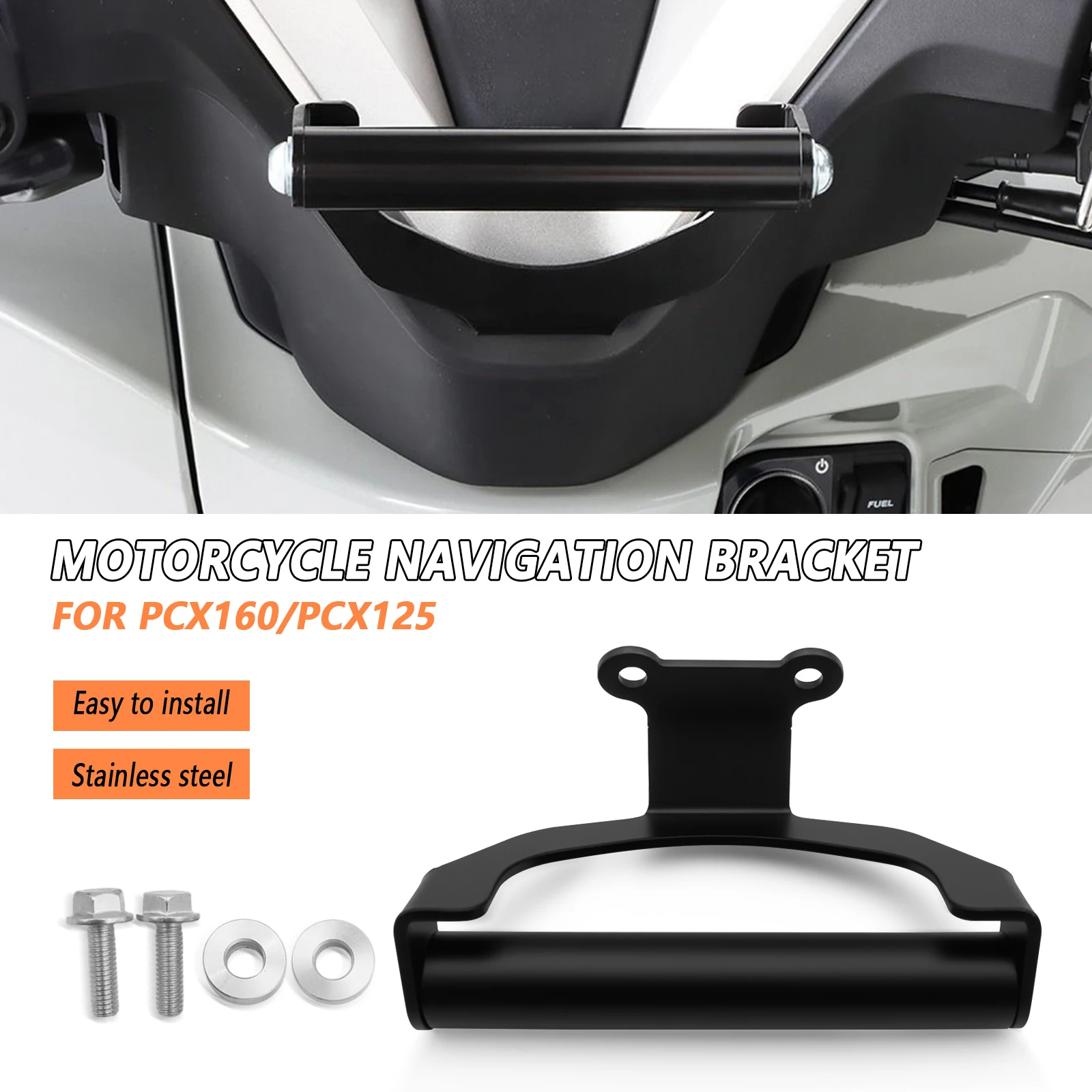 ل PCX160 PCX125 2025 PCX 125 PCX 160 2025 جديد دراجة نارية ملحقات حامل هاتف المحمول حامل لتحديد المواقع والملاحة قوس #1