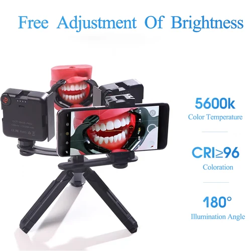 Imagen 2 del producto Teléfono ligero para fotografía dental con iluminación fotográfica oral Bluetooth para dentista. Accesorio para dentistas de iluminación para fotografía de dentaduras postizas