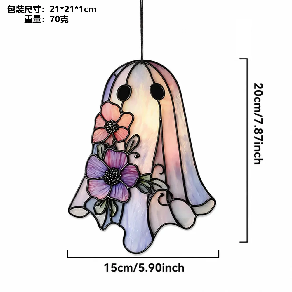 1/3/5 pcs Vintage Gothic Anatomical Heart Suncatcher Red Rose Acrylic Window Hanging Ornament Wall Home Decor Gift