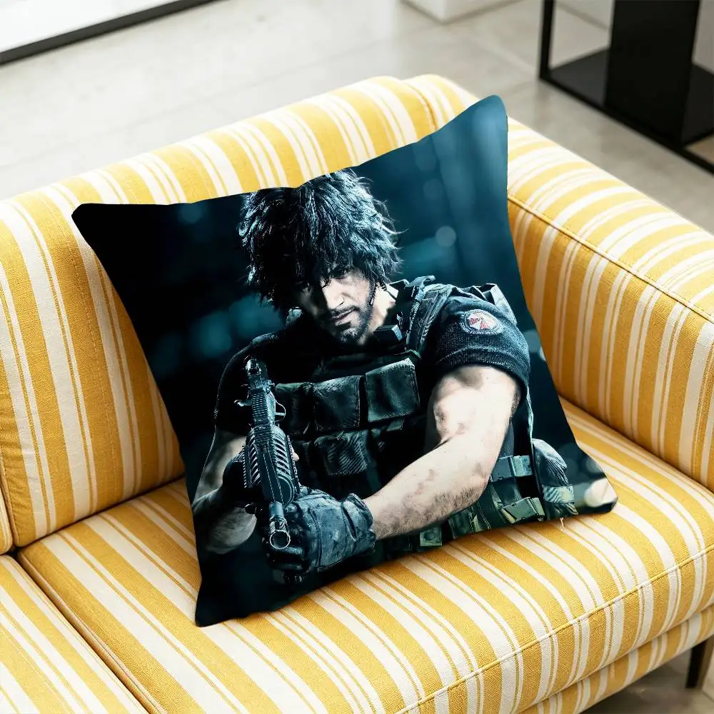 For Resident Evil Carlos Oliveira Throw Pillow Case 40cm 45cm 30cm 50cm Sofa Custom Square Pillowcase Cushion Cover