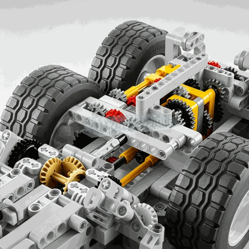2193Pcs Articulated Dump Truck Building Blocks Kit Technic Engineering Hauler Model Yellow Construction Vehicle Bricks Gift Toy