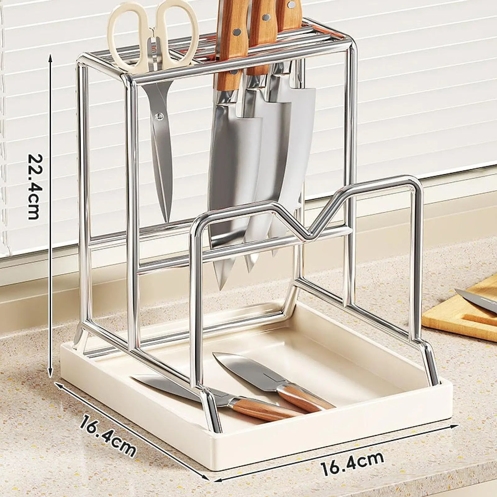 

Cutting Board Holder Rack Dry Rack Kitchen Storage Sponge Brush Holder for Cutting Board