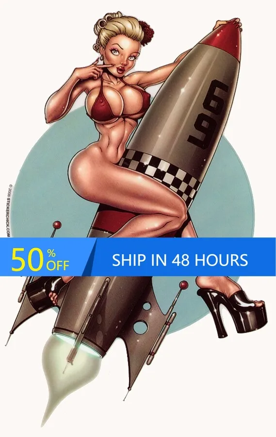

Bikini PINUP GIRL BIG Trendy Camper Van Window Walls Motor Home Waterproof Vinyl Decal Sticker Cool Cute Funny