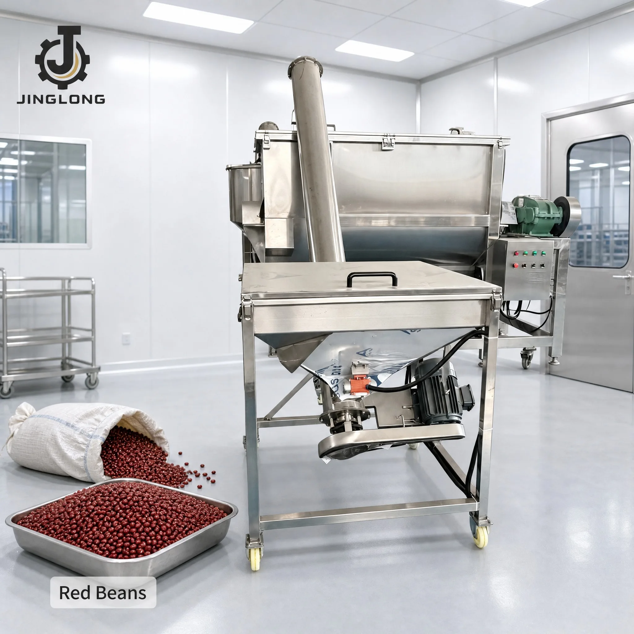 Powder Shaking Machine Stainless Steel Rotary Shaker Mixing Equipment for Powder Granule Sieving Shaking Blending in Food Plant