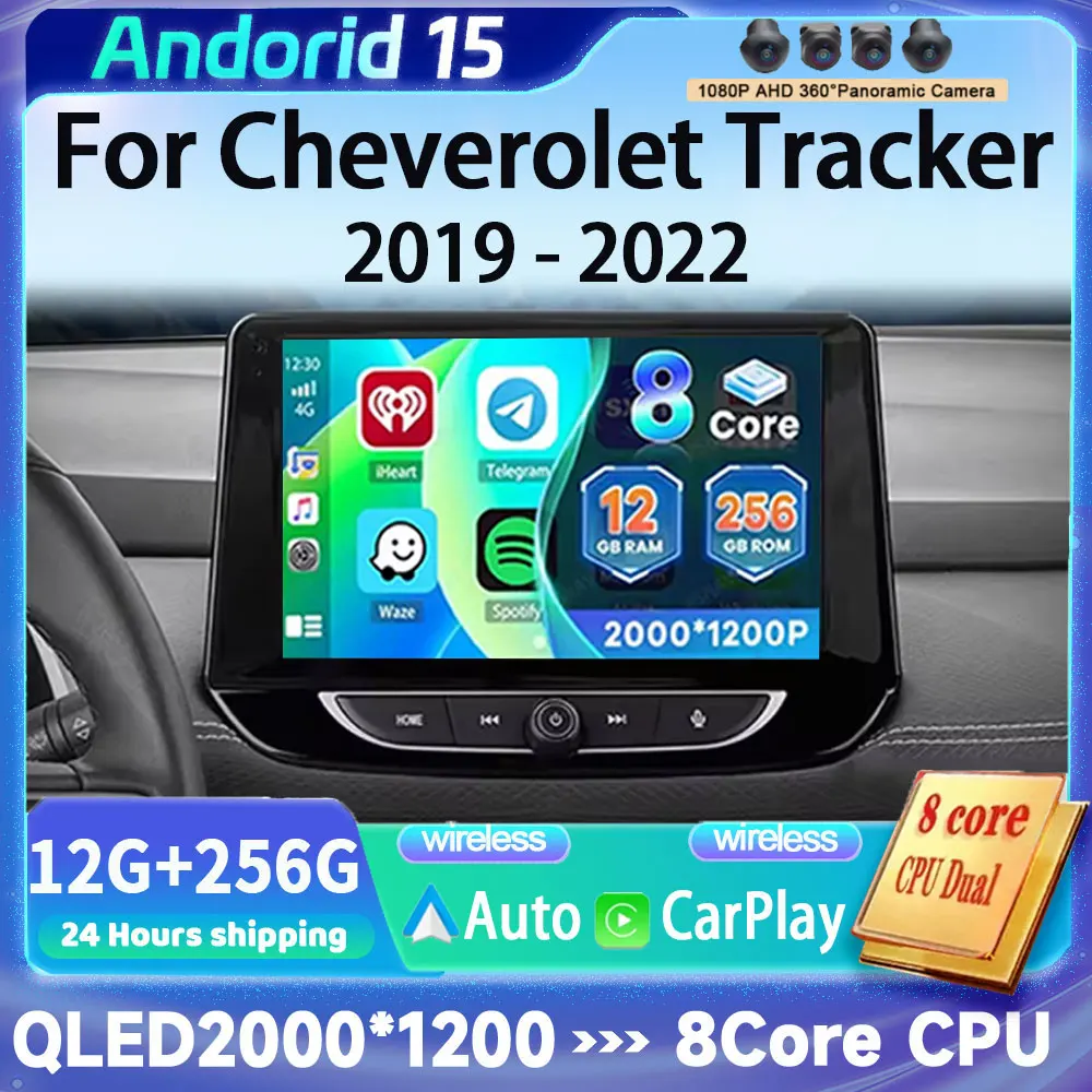 Radio para Auto con WIFI+4G para Chevrolet Tracker 4 2019 2020 2021 2022, Android 16, Reproductor Multimedia GPS, Unidad Principal Estéreo 2din, Carplay, DSP