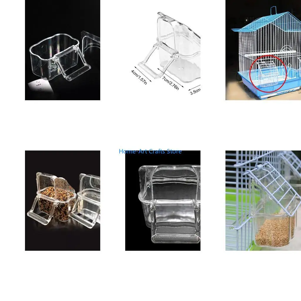 Y3NA Plastic Bird Feeder with Perch Large Capacity Container Easy to Clean