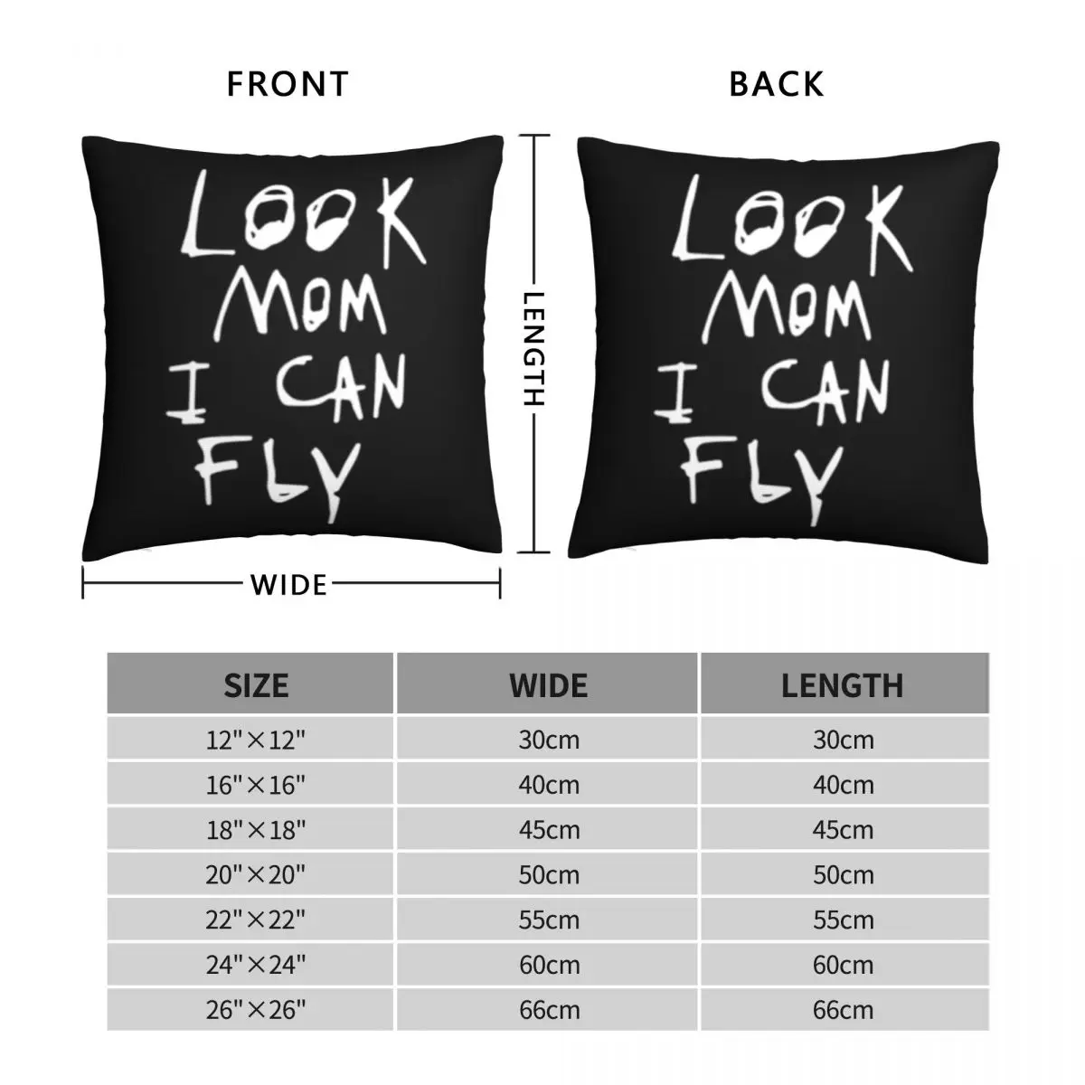 Look Mom I Can Fly ASTROWORLD Square Pillowcase Polyester Linen Velvet Printed Zip Decor Bed Cushion Cover 45x45