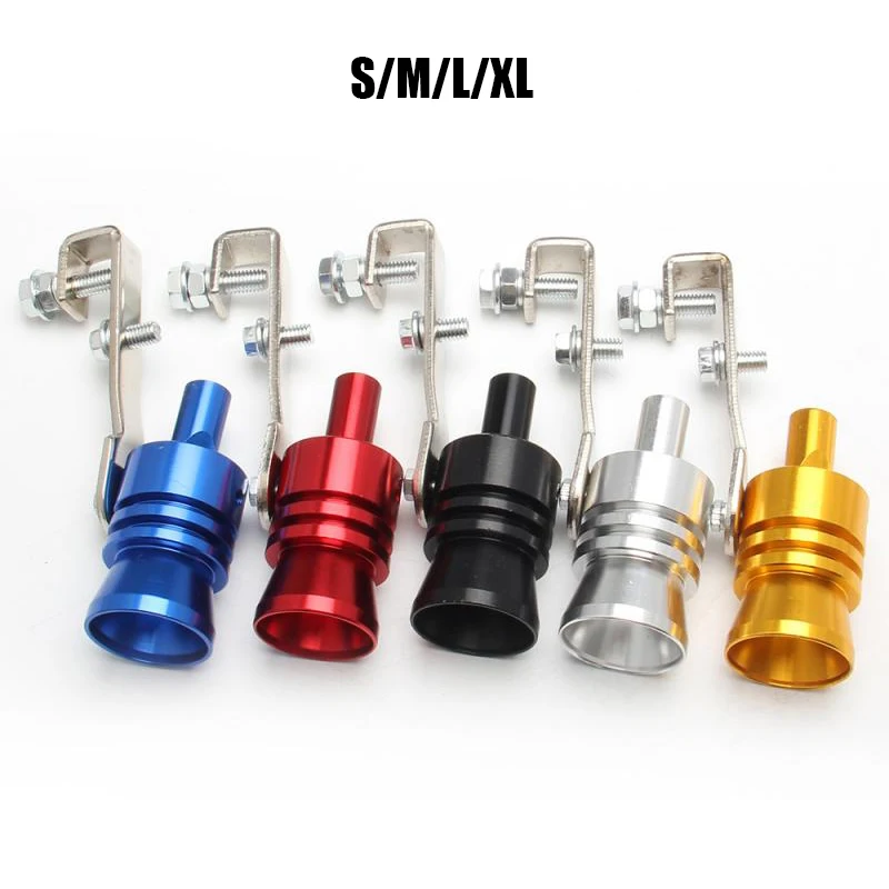 

S M L Xl Aluminum Alloy Car Exhaust Pipe Turbo Imitation Sounder Turbo Whistle Exhaust Muffler Car Universal Exhaust Accessories