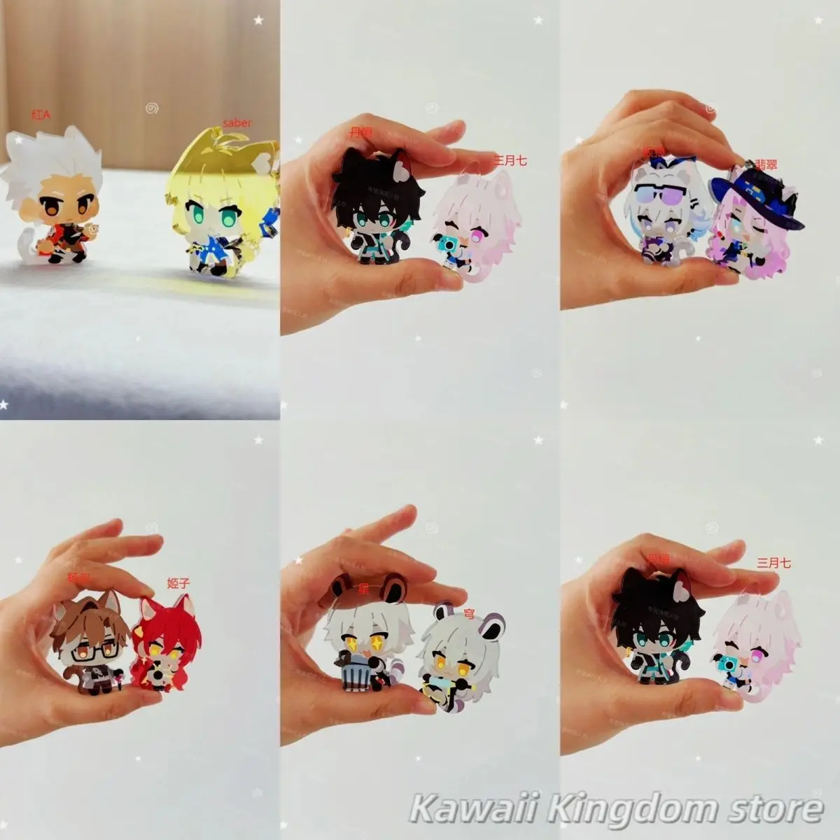 Honkai: Star Rail Dan Heng 7 de marzo Himeko Walter Yang lobo plateado Esmeralda Anime soporte acrílico modelo placa decoración de escritorio signo