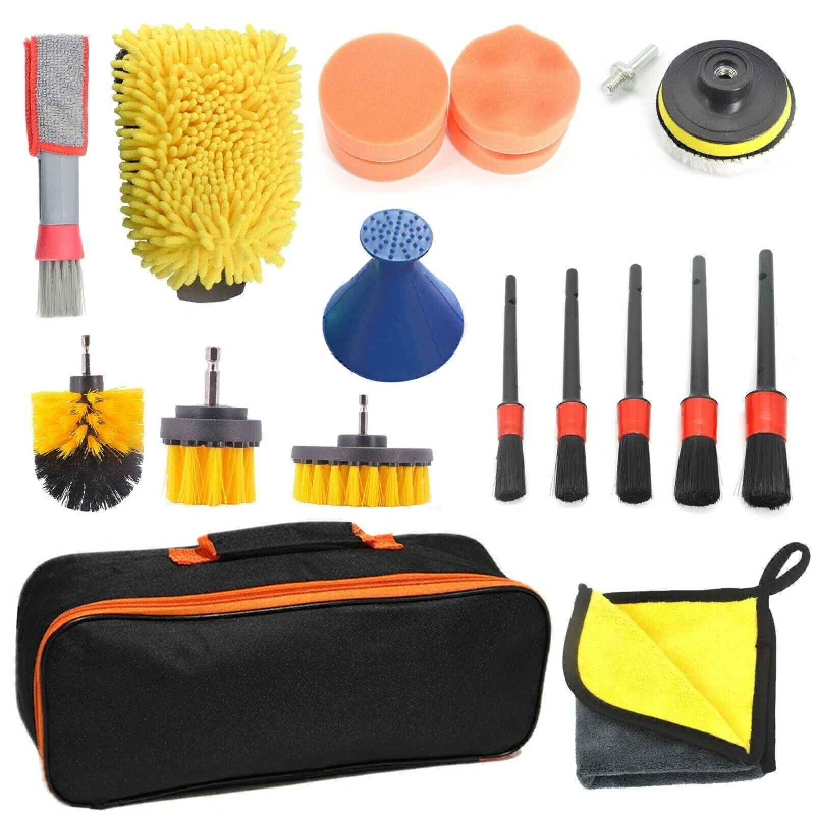 19 PCS / Set Car Beauty Cleaning Brush Details Brush Washing Glove Tool Set