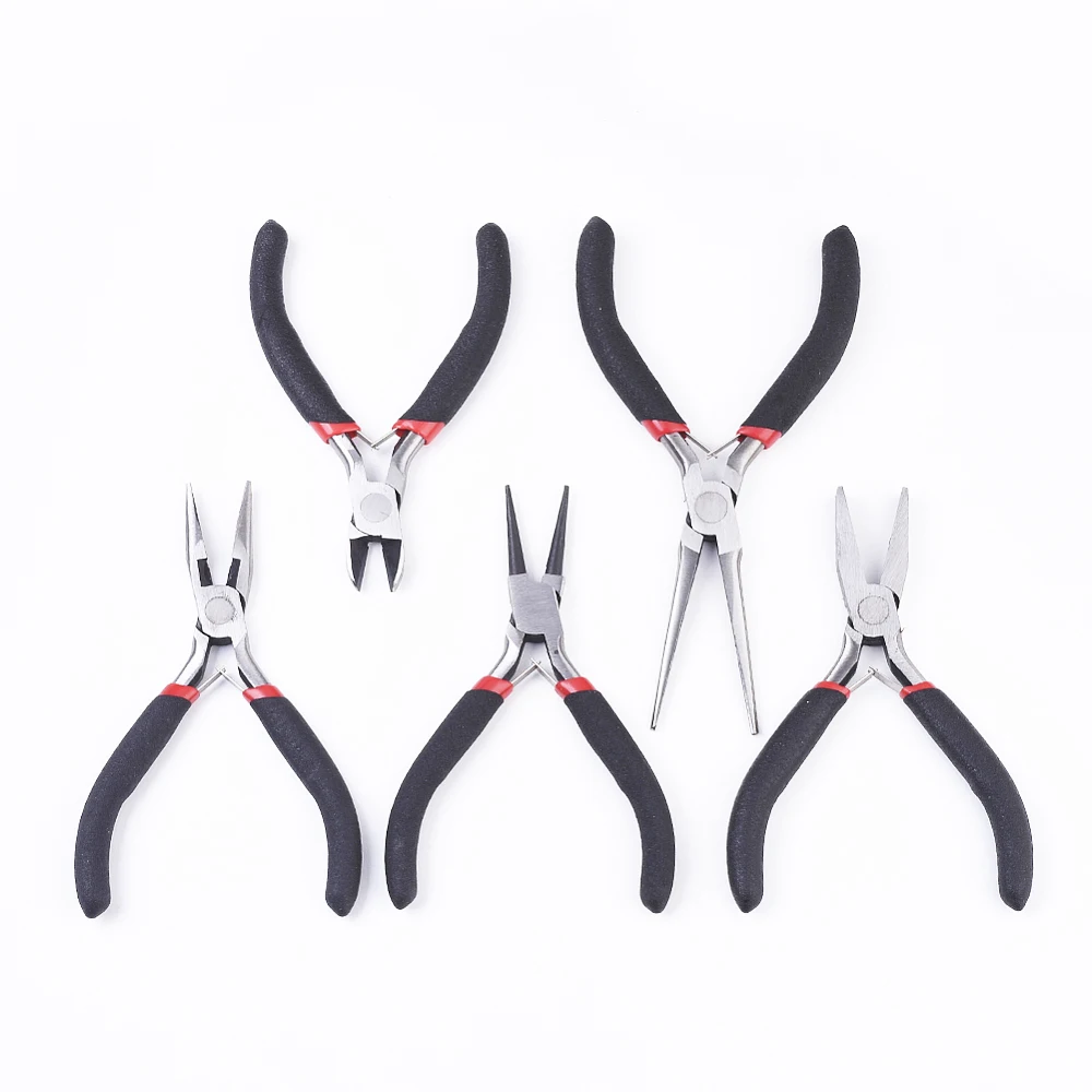 1pc Carbon Steel Jewelry Pliers Round Nose End Cutting Jewelry Pliers Chain Nose Pliers For Jewelry DIY Making Tool