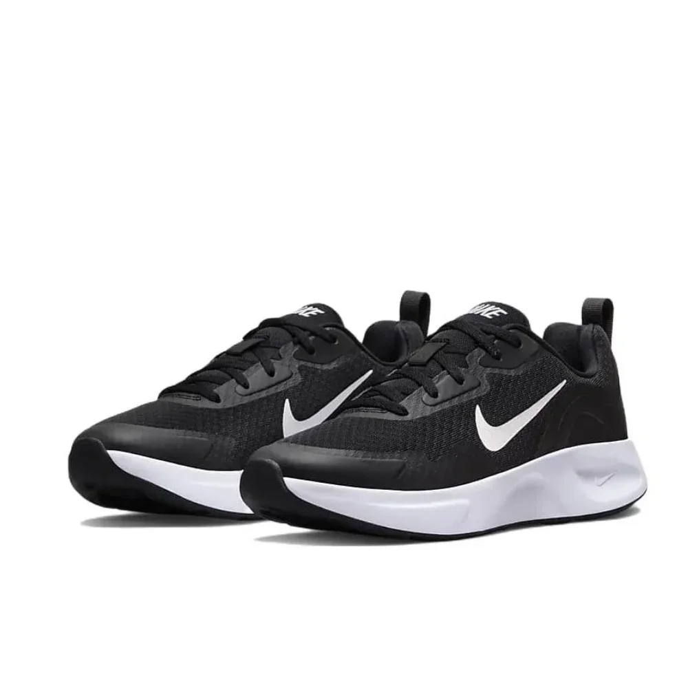 Nike Wearallday Low-Top-Freizeit-Laufschuhe, leichte, atmungsaktive Sneakers für Herren und Damen in Schwarz und Weiß