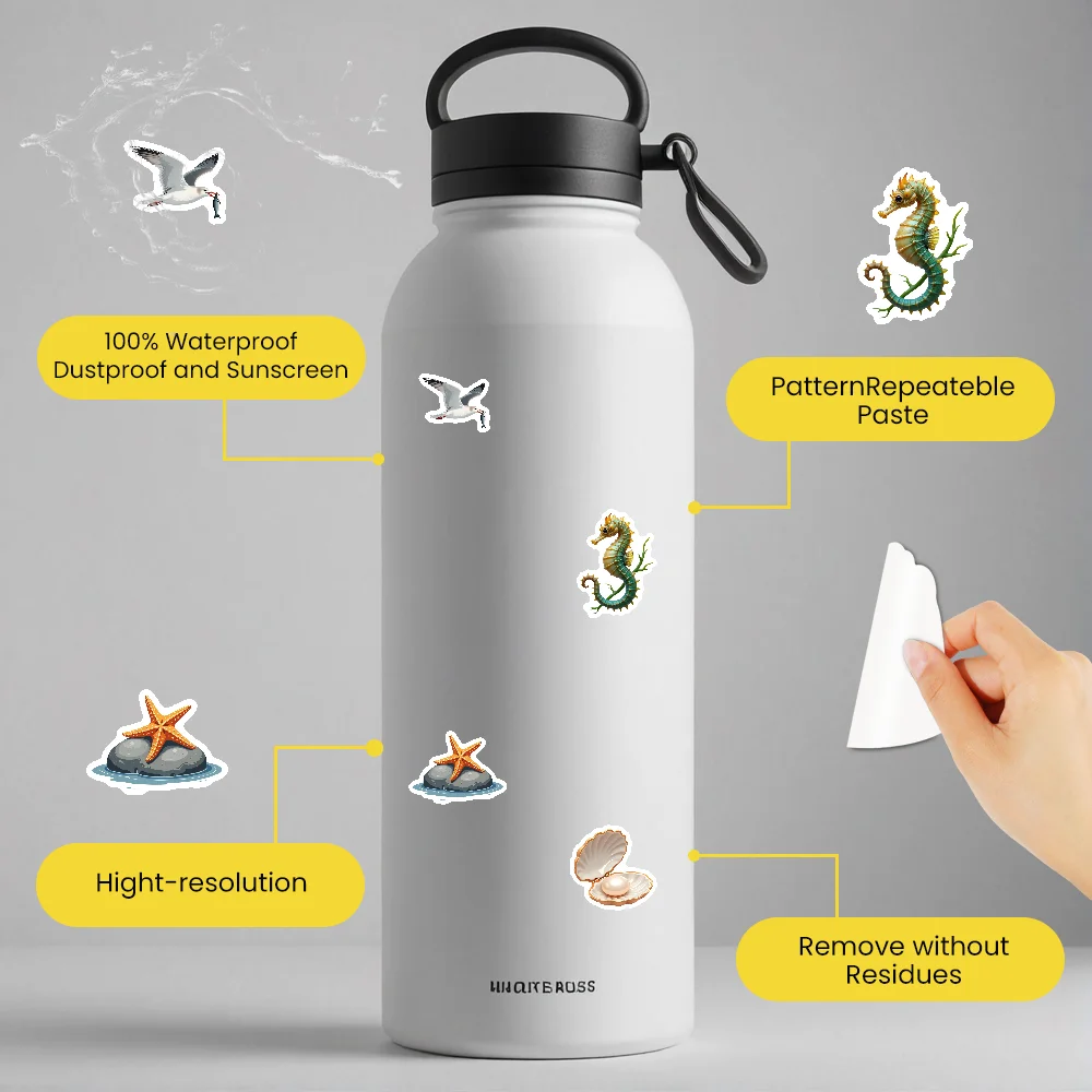 35-70 قطعة ملصقات الشاطئ الجزيرة الاستوائية الصيف السفر Diy بها بنفسك الأمتعة الغيتار الثلاجة المحمول الكتابة على الجدران ملصق القرطاسية المدرسة #6