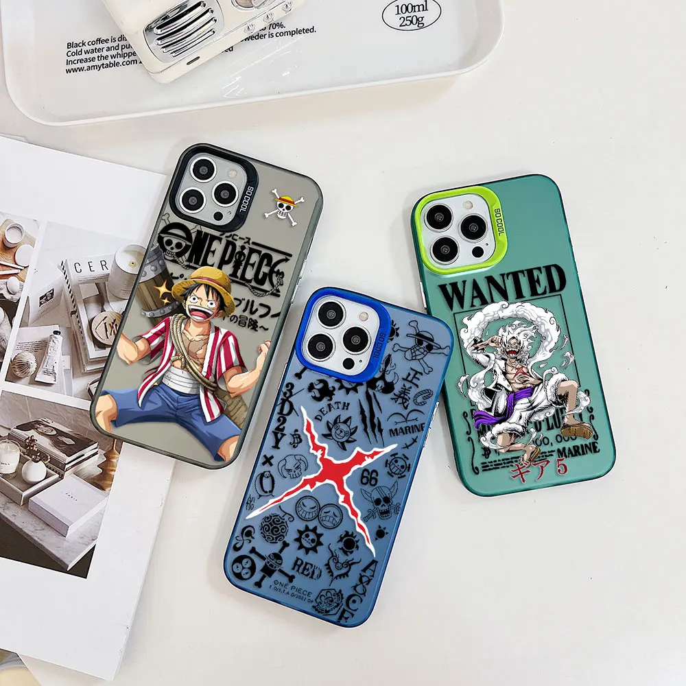 Anime ONE PIECES Luffys Phone Case for OPPO Reno 6 6Pro 7 7Pro 7Z 8T 10ProPlus 5G Candy Color TPU Hard PC Cover